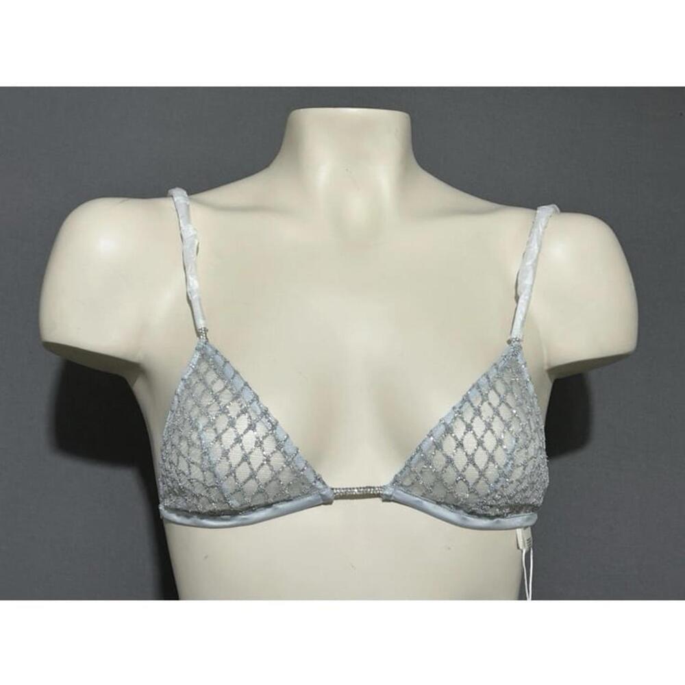 For Love And Lemons Holiday 2023 Bralette Silver Glitter - Picture 2 of 6